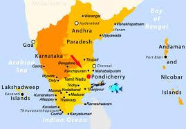 Pondicherry Location Map in South India
